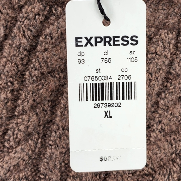 Express Women's Light Mocha Cable Knit Mini Sweater Skirt - XL - Picture 8 of 8